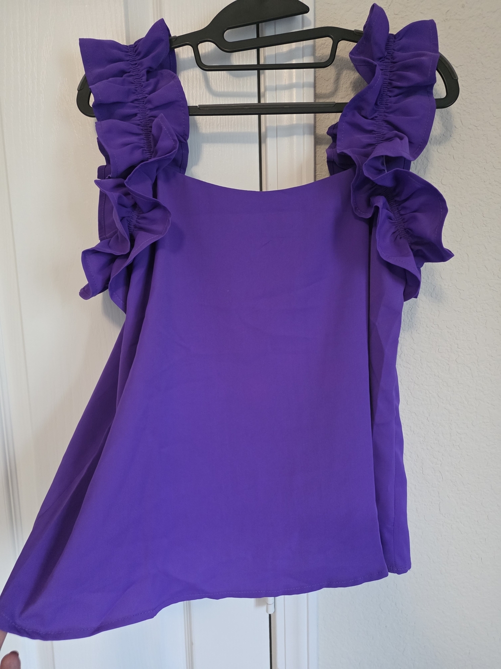 SHEIN Purple Ruffle Strap Camisole Tank
